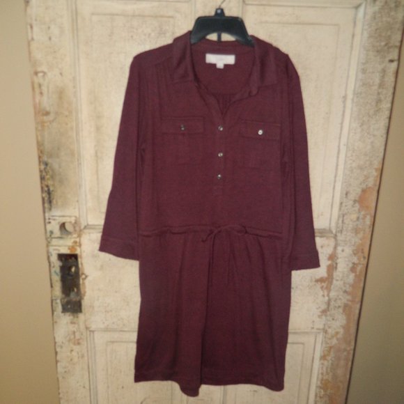 Ann Taylor LOFT Shirt Dress Size M  (Z-24) - Picture 1 of 5